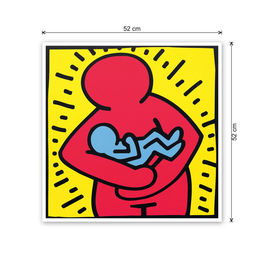 Homage to Haring - Untitled 1986 cm 50x50 - misure
