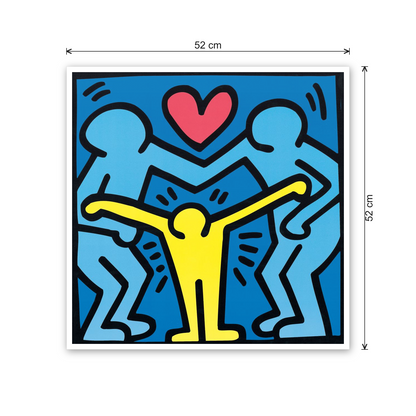 Homage to Haring - Untitled 1989 cm 50x50 - misure