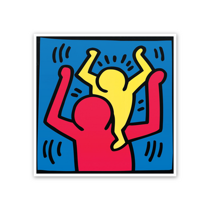 Homage to Haring - Untitled, 1987 cm 50x50
