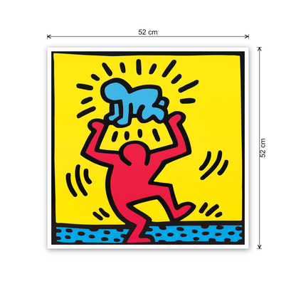 Homage to Haring - Untitled, 1987 cm 50x50 - misure