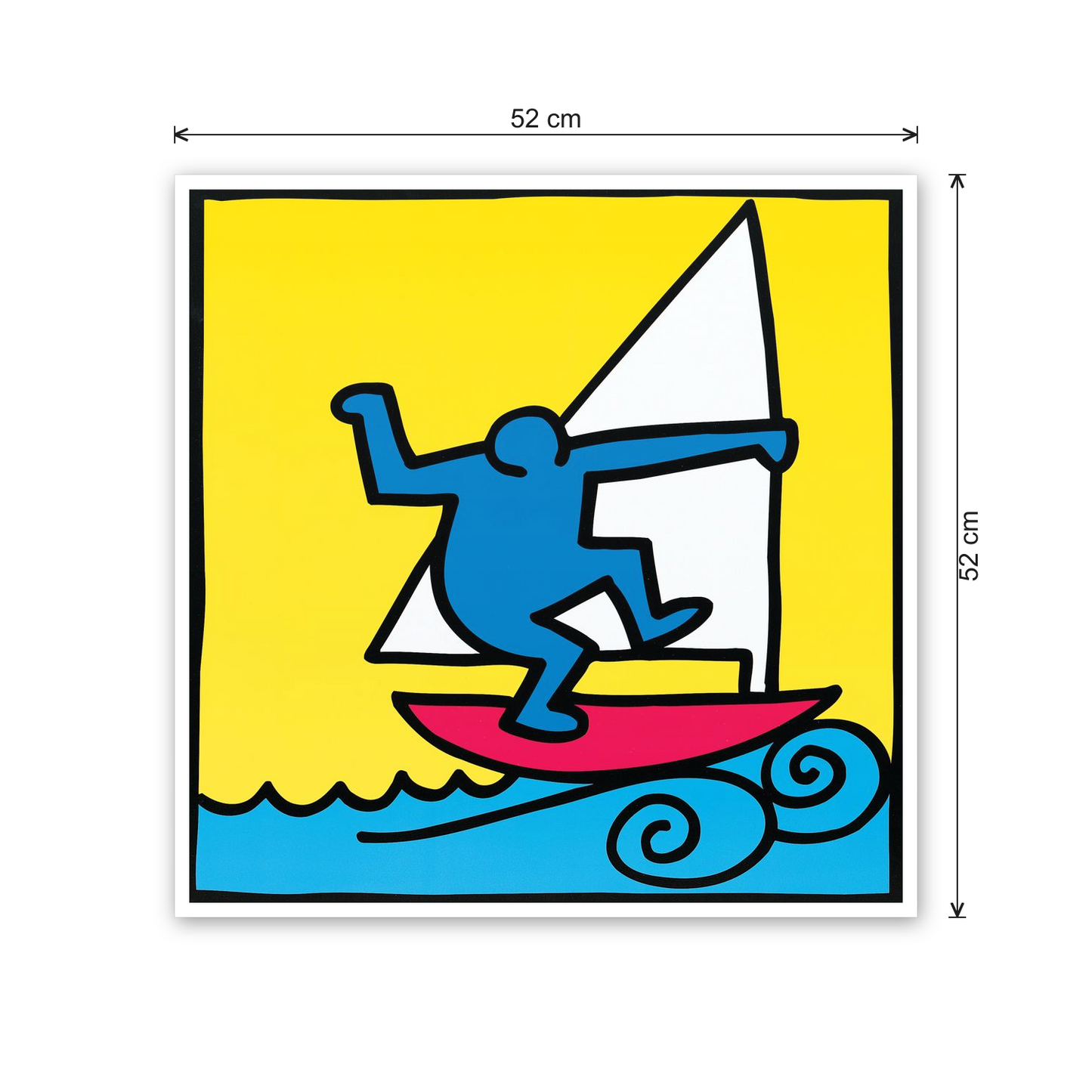 Homage to Haring - Untitled, 1987 cm 50x50 - misure