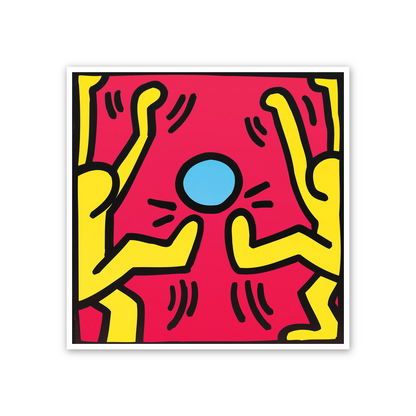 Homage to Haring - Untitled, 1988 cm 50x50