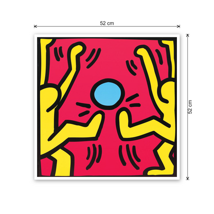 Homage to Haring - Untitled, 1988 cm 50x50 - misure