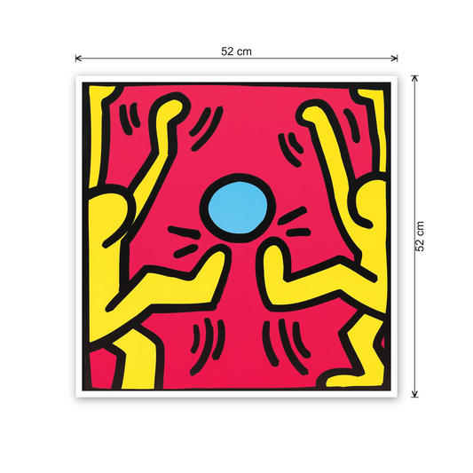 Homage to Haring - Untitled, 1988 cm 50x50 - misure