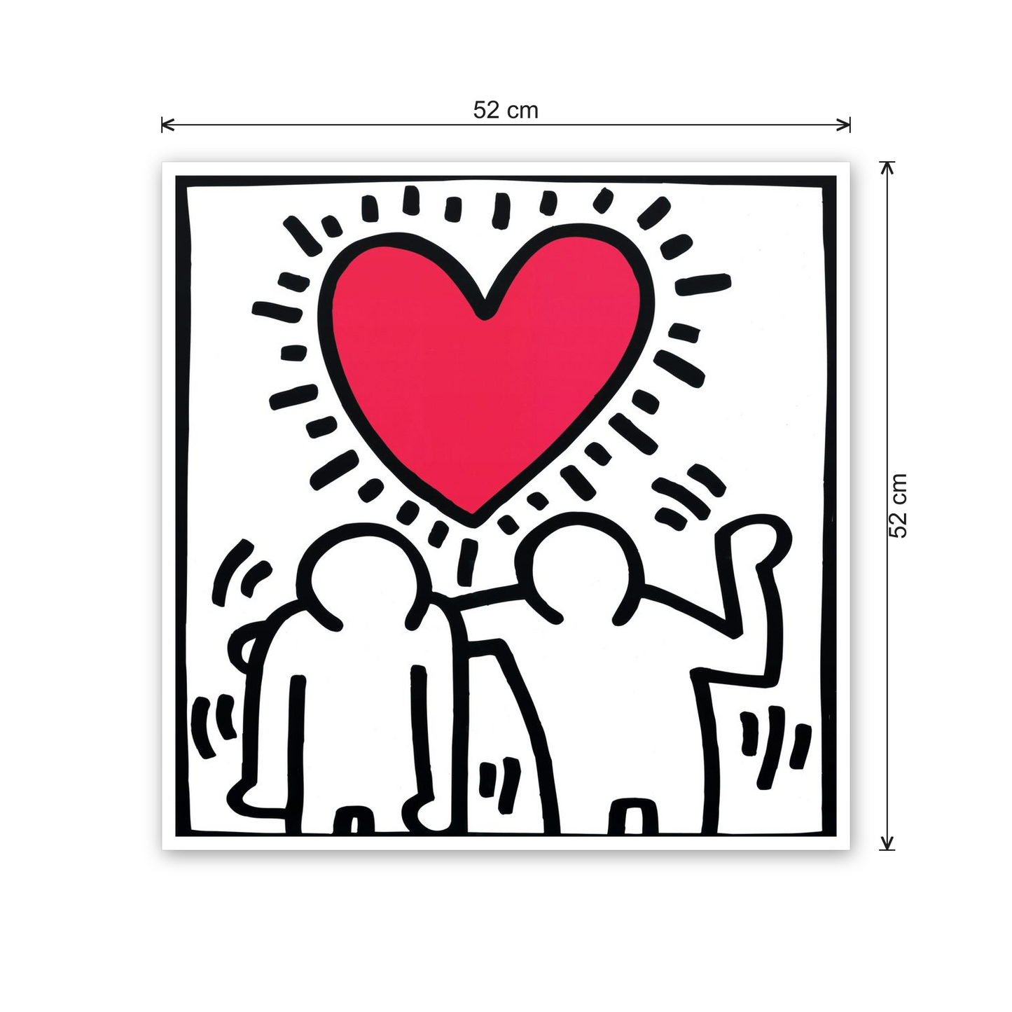 Homage to Haring - Untitled, Wedding Invitation cm 50x50 - misure