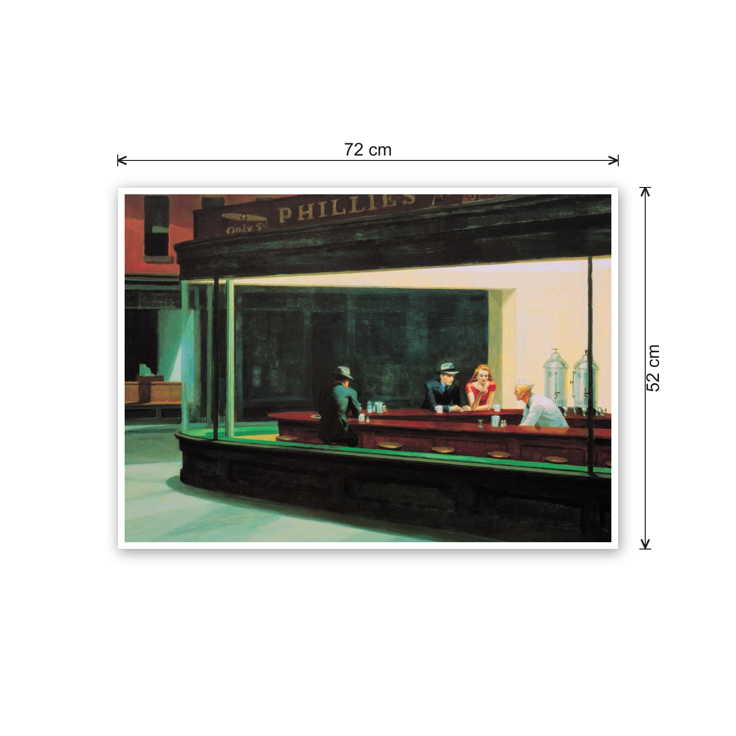 Homage to Hopper - Night Hawks, 1960 cm 70x50 - misure