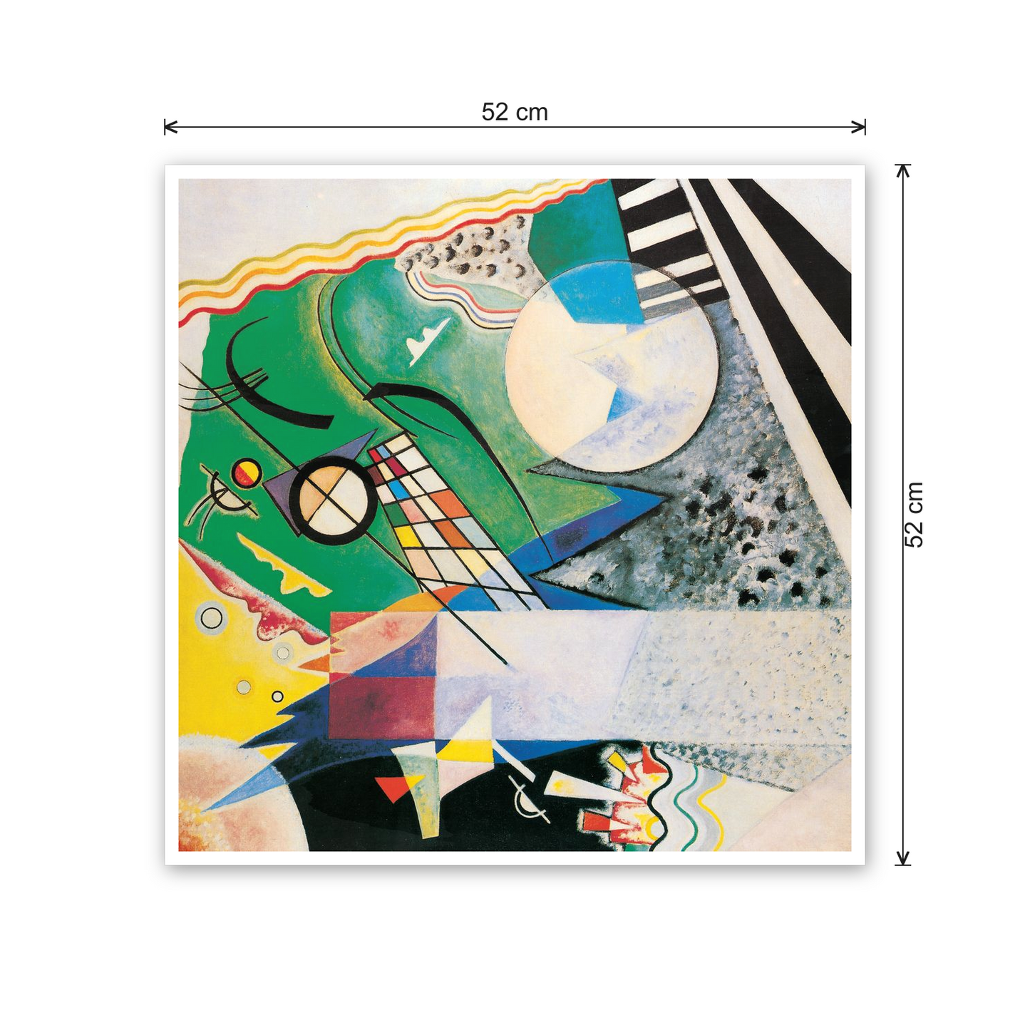 Homage to Kandinsky - Mod. 236 Open Green, 1923 cm 50x50 - misure