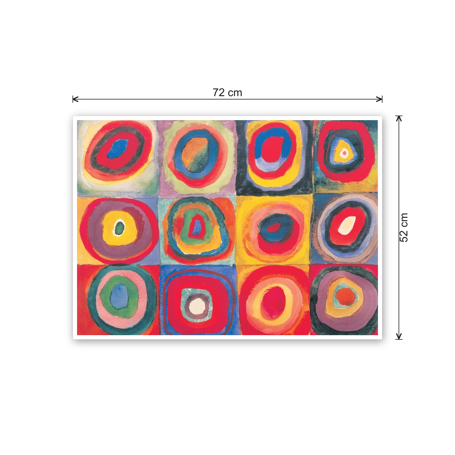 Homage to Kandinsky - Study of Color cm 70x50 - misure