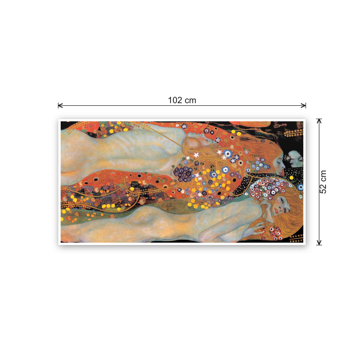 Homage to Klimt - Water Snakes cm 100x50 - misure
