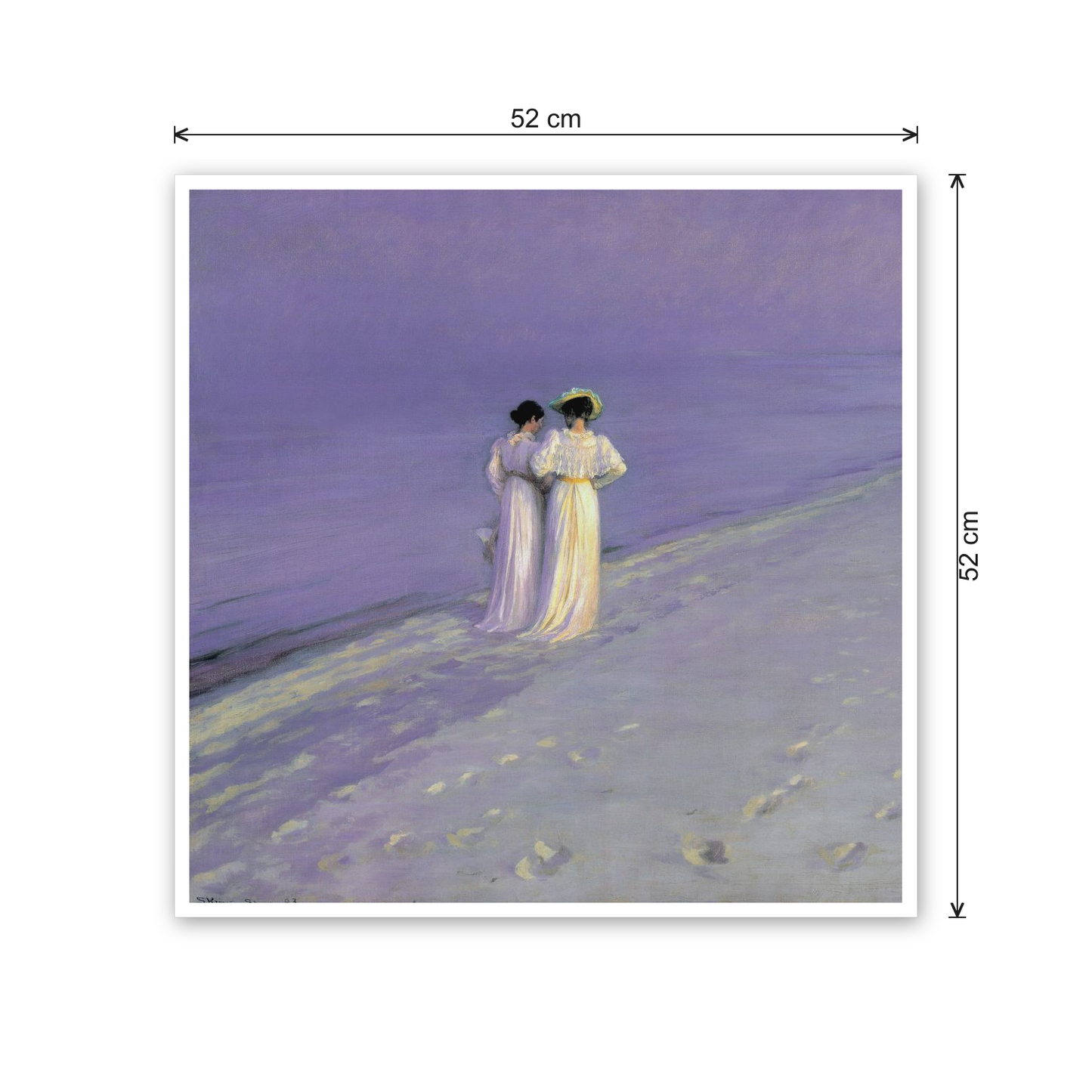 Homage to Kroyer - Summer Evening At Skagen cm 50x50 - misure