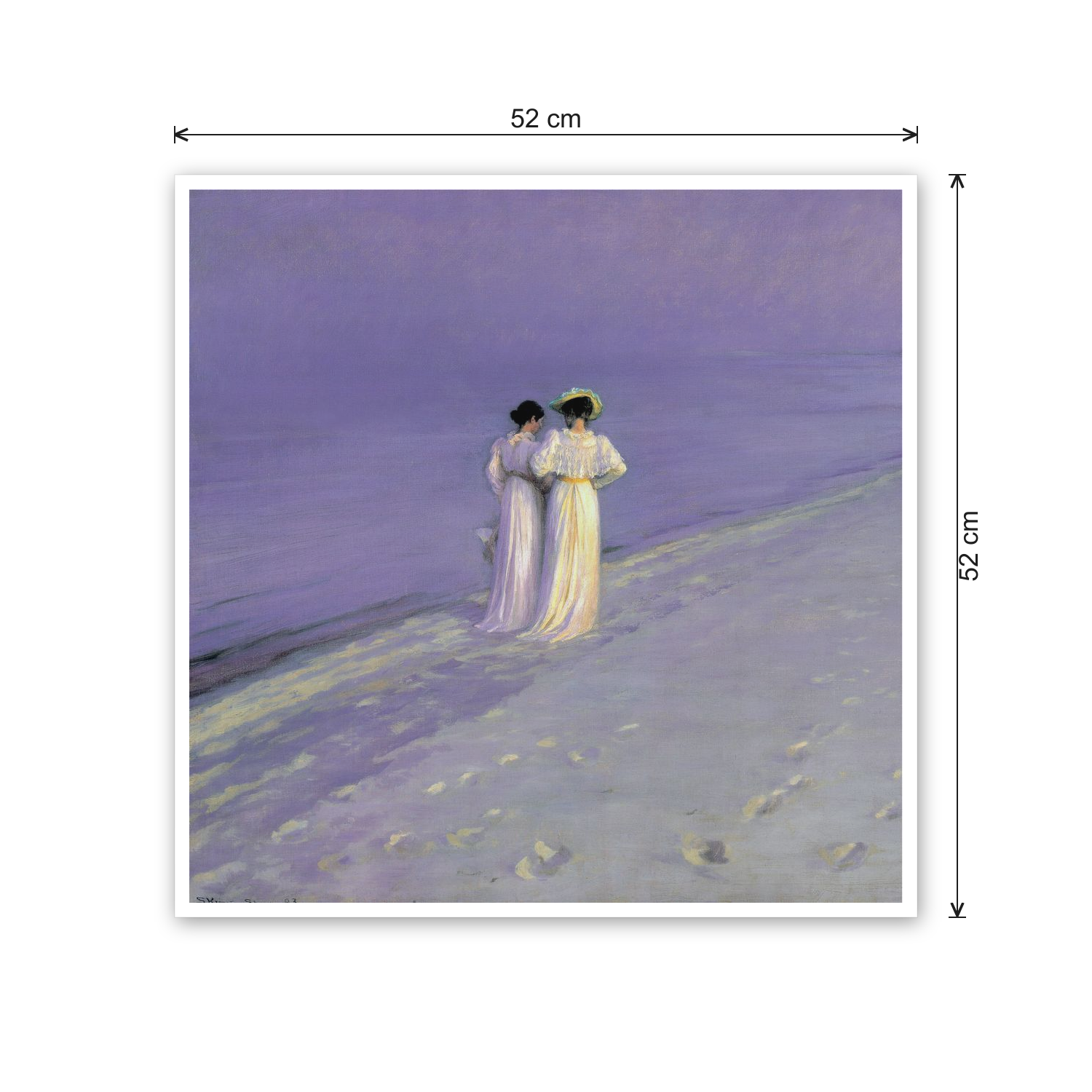 Homage to Kroyer - Summer Evening At Skagen cm 50x50 - misure