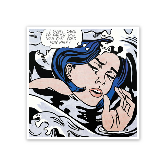 Homage to Lichtenstein - Drowning Girl cm 50x50