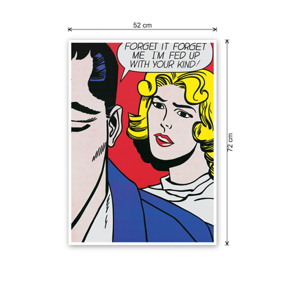 Homage to Lichtenstein - Forget It! Forget Me!, 1962 cm 50x70 - misure