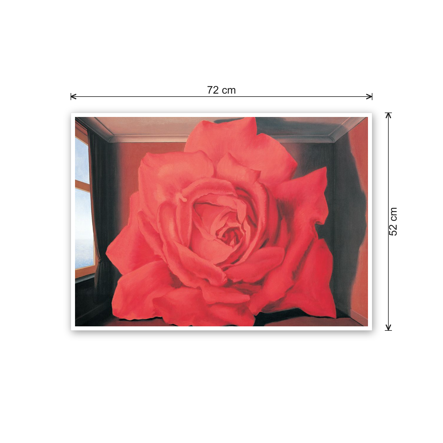 Homage to Magritte - Le Tombeau Des Lutteurs cm 70x50 - misure