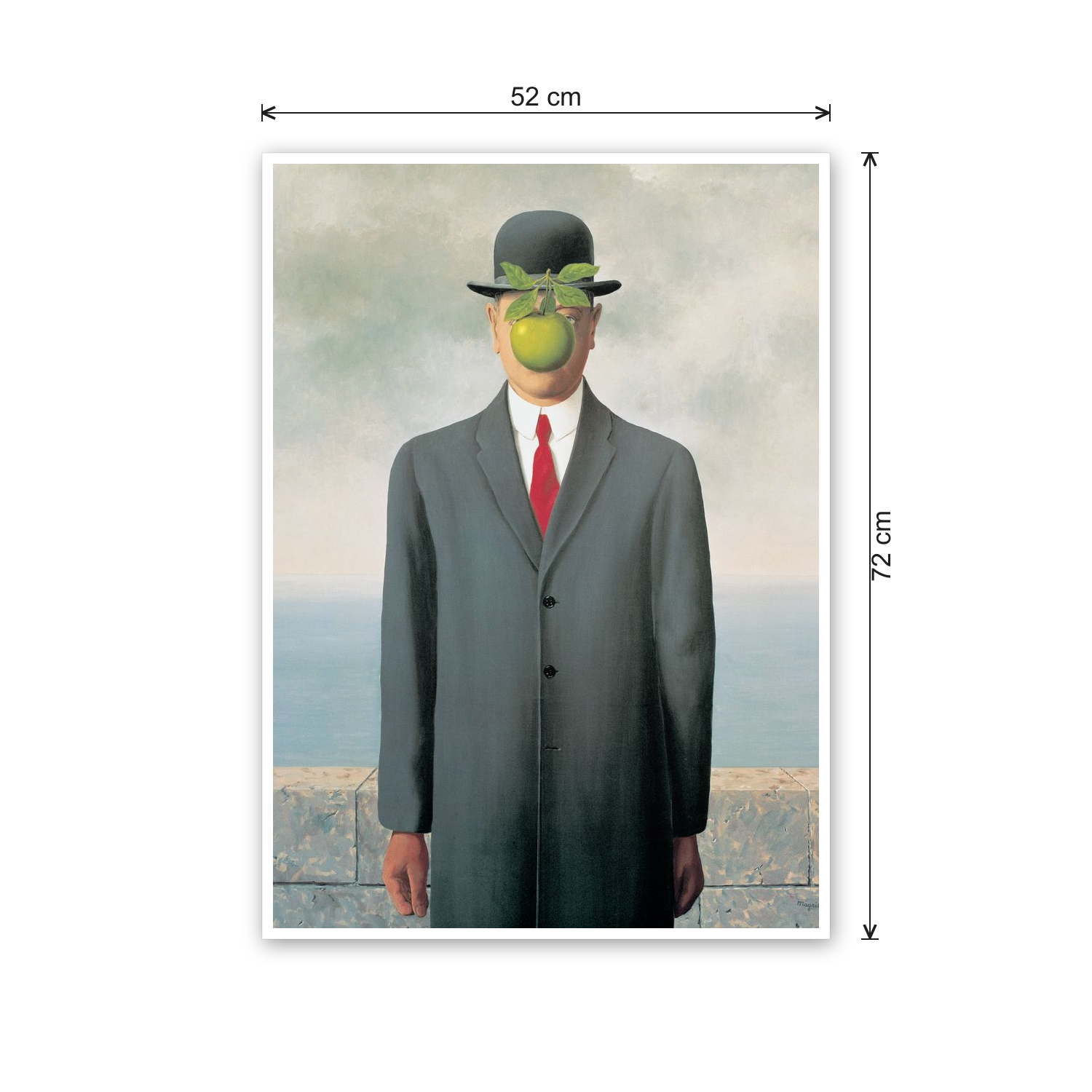 Homage to Magritte - Les Fils De l'Homme cm 50x70 - misure