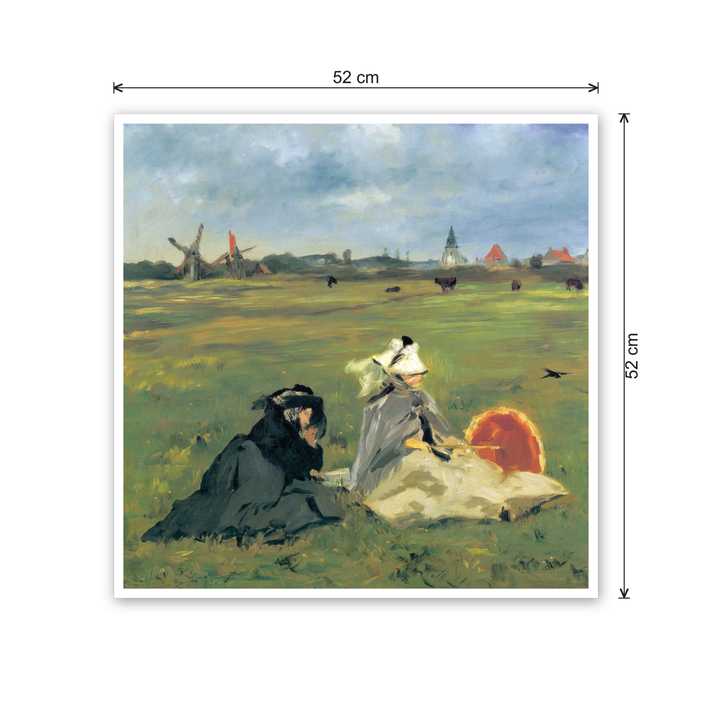 Homage to Manet - Les Hirondelles cm 50x50 - misure