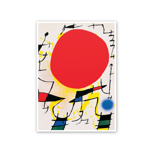 Homage to Mirò - Le Soleil Rouge cm 50x70