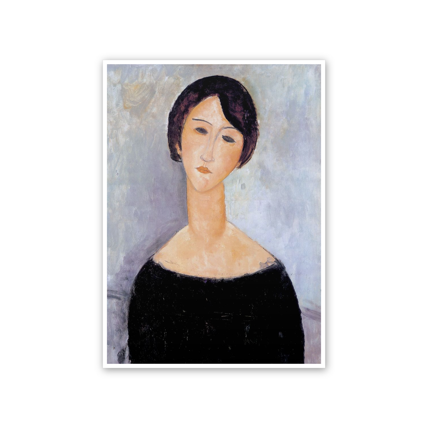 Homage to Modigliani - Woman In Black cm 50x70