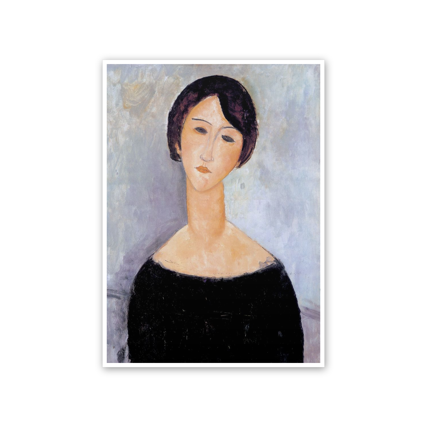 Homage to Modigliani - Woman In Black cm 50x70