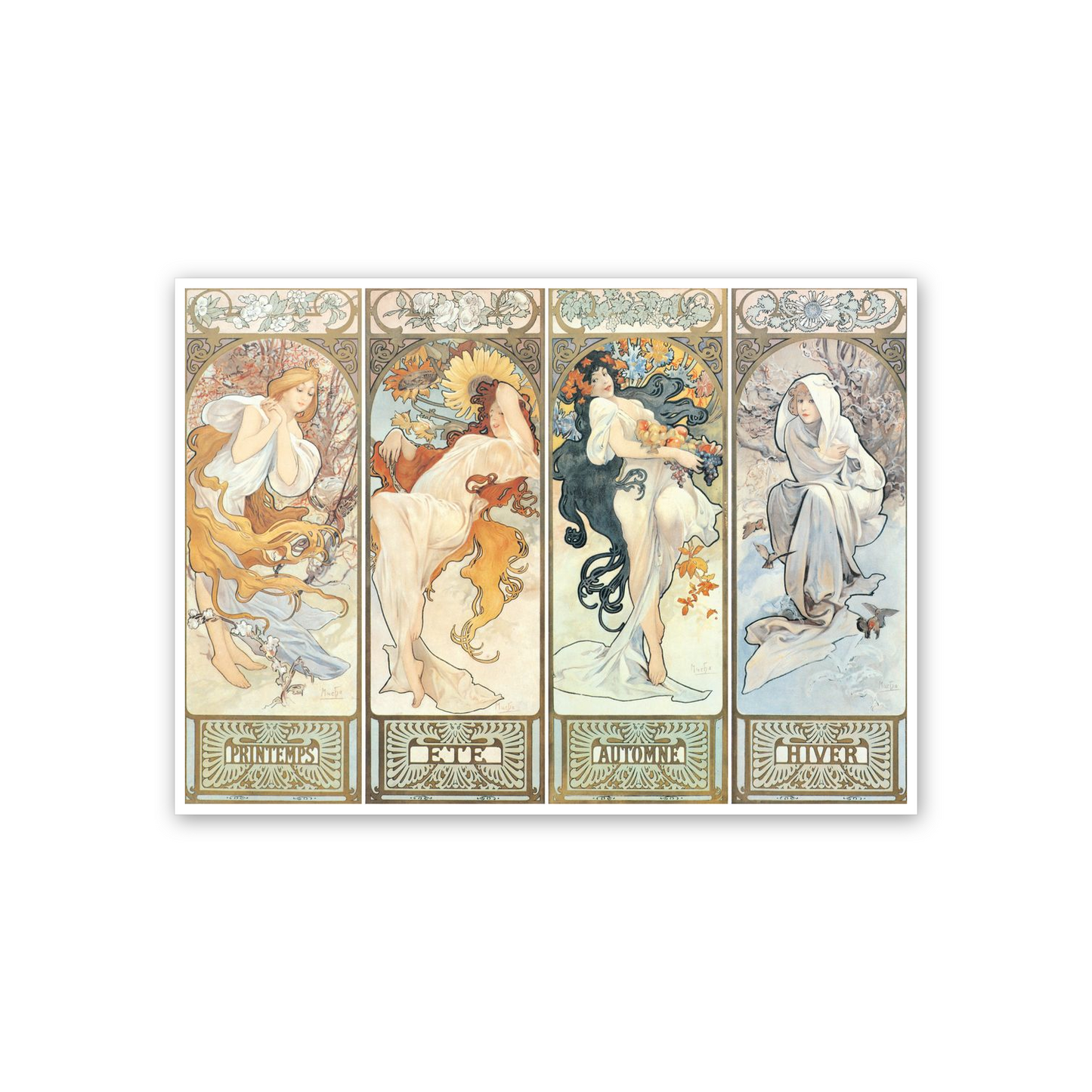 Homage to Mucha - Les Saisons, 1897 cm 70x50