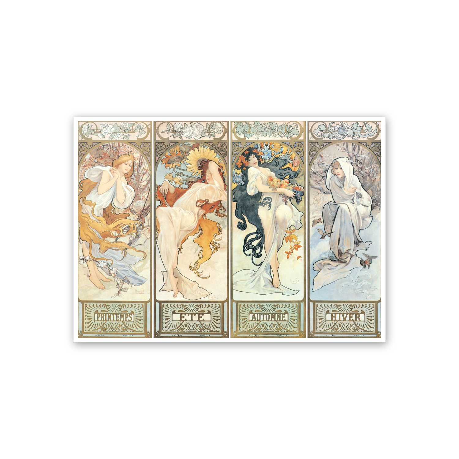 Homage to Mucha - Les Saisons, 1897 cm 70x50