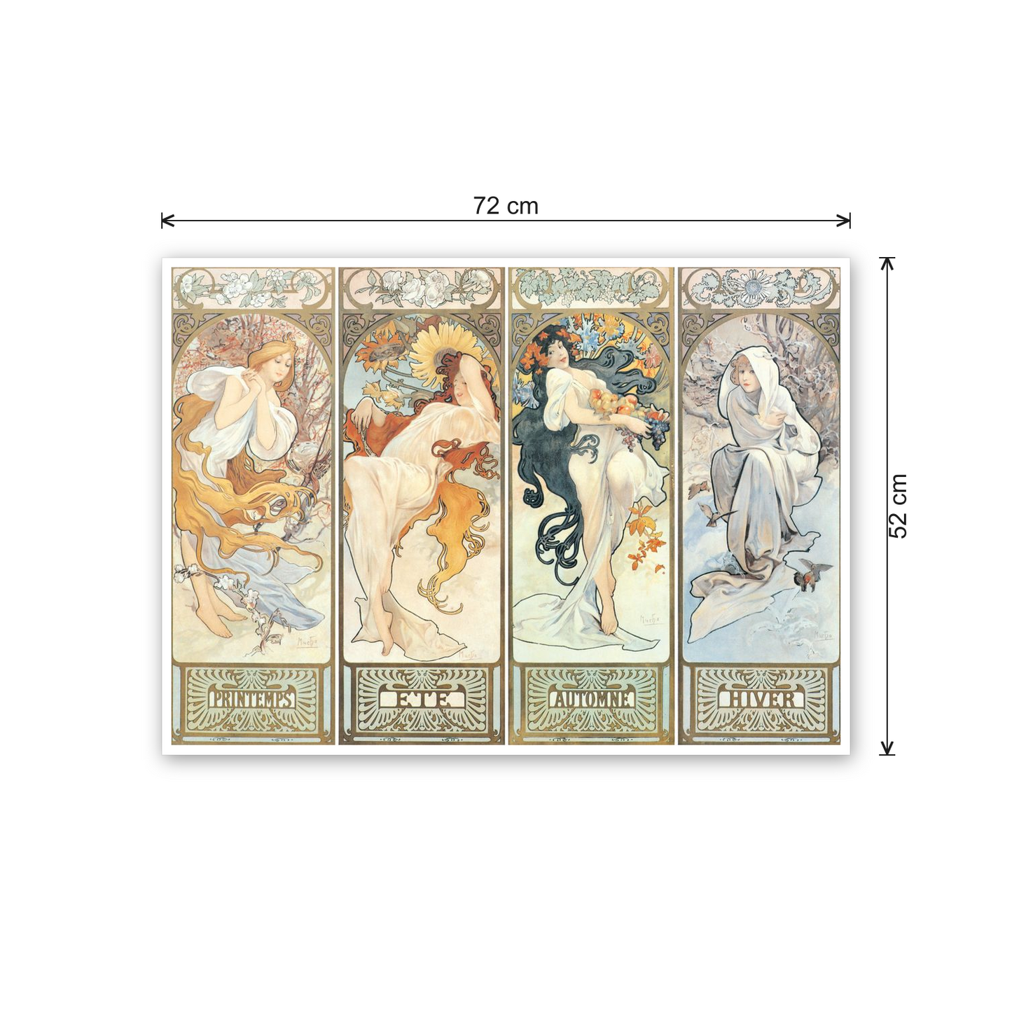 Homage to Mucha - Les Saisons, 1897 cm 70x50 - misure