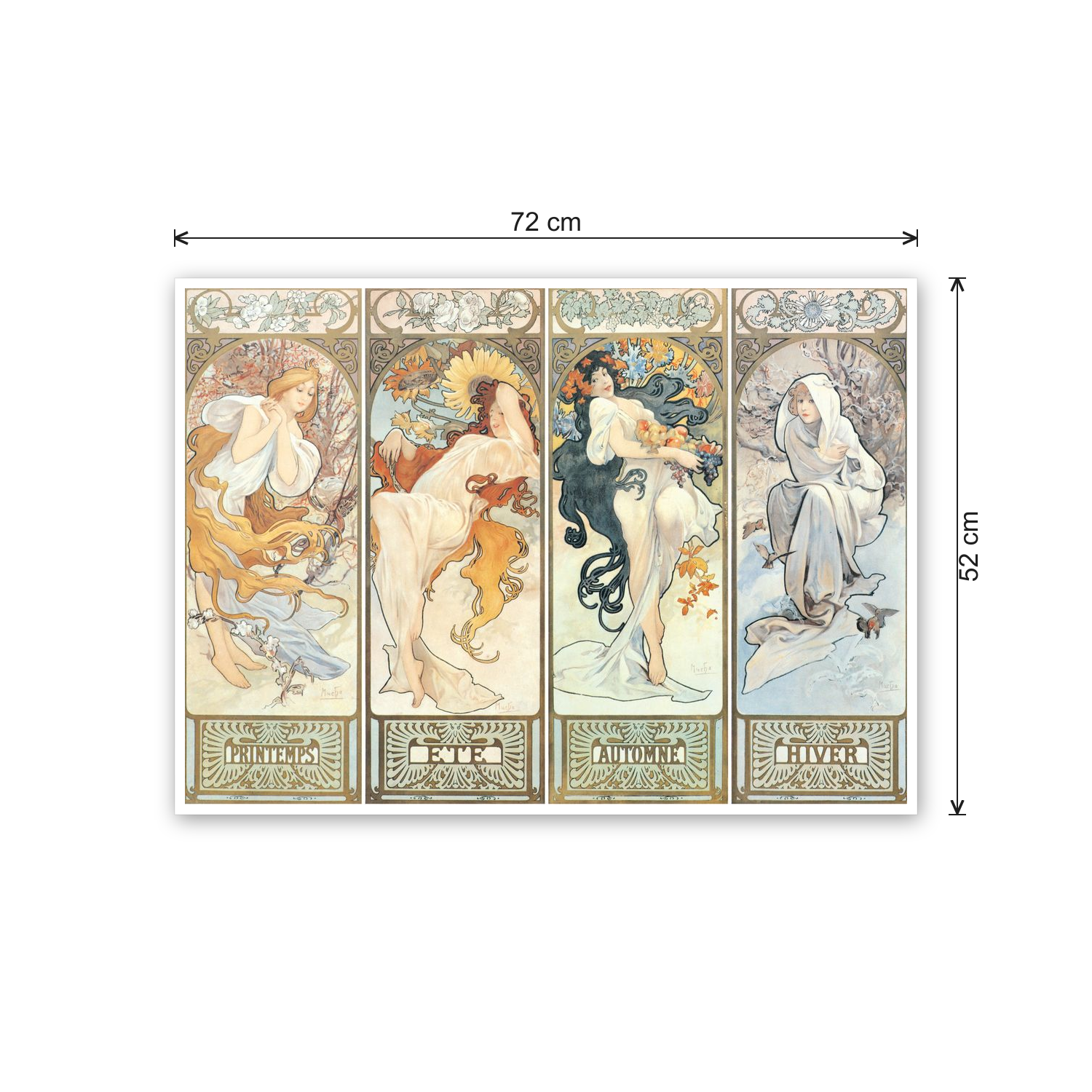 Homage to Mucha - Les Saisons, 1897 cm 70x50 - misure