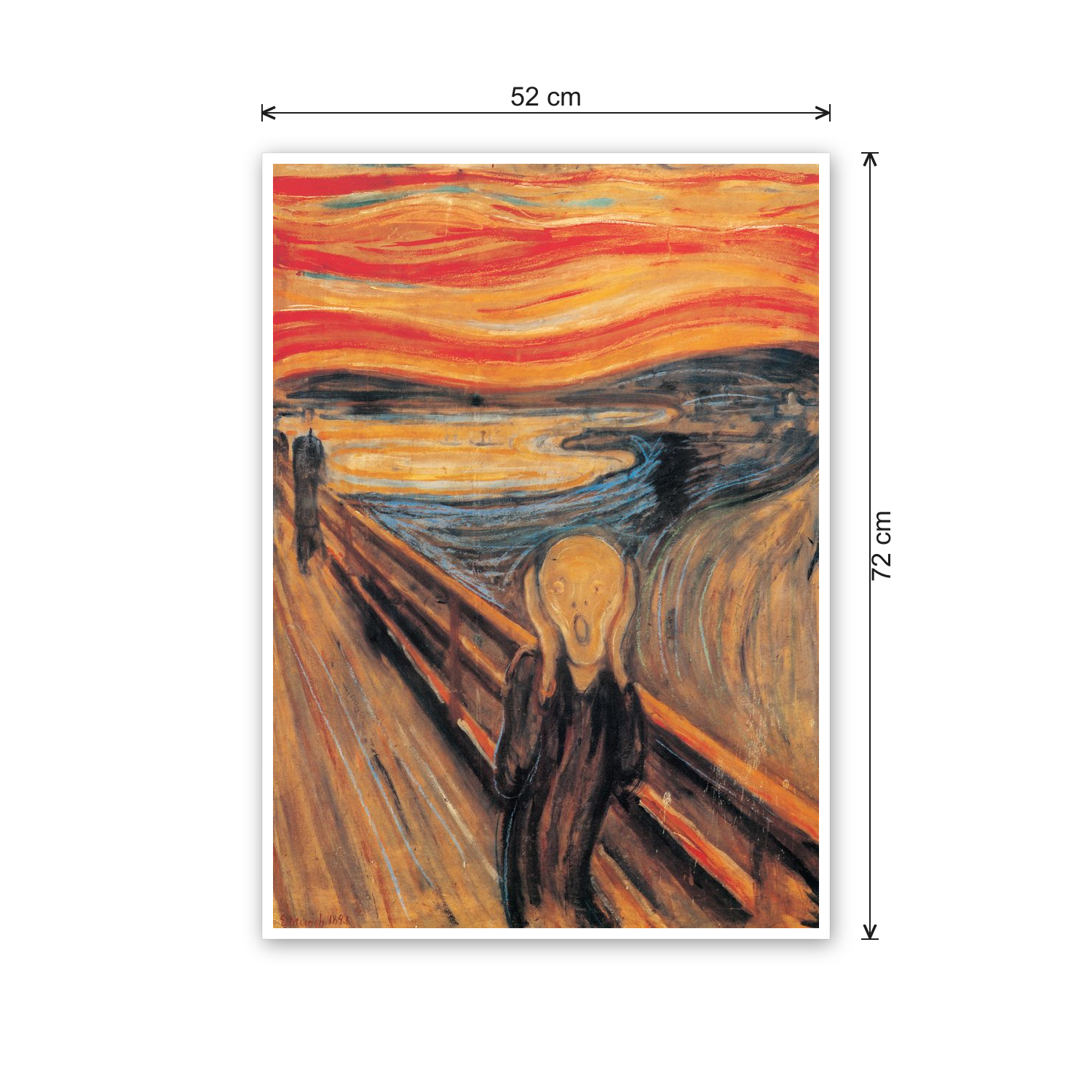 Homage to Munch - The Scream cm 50x70 - misure