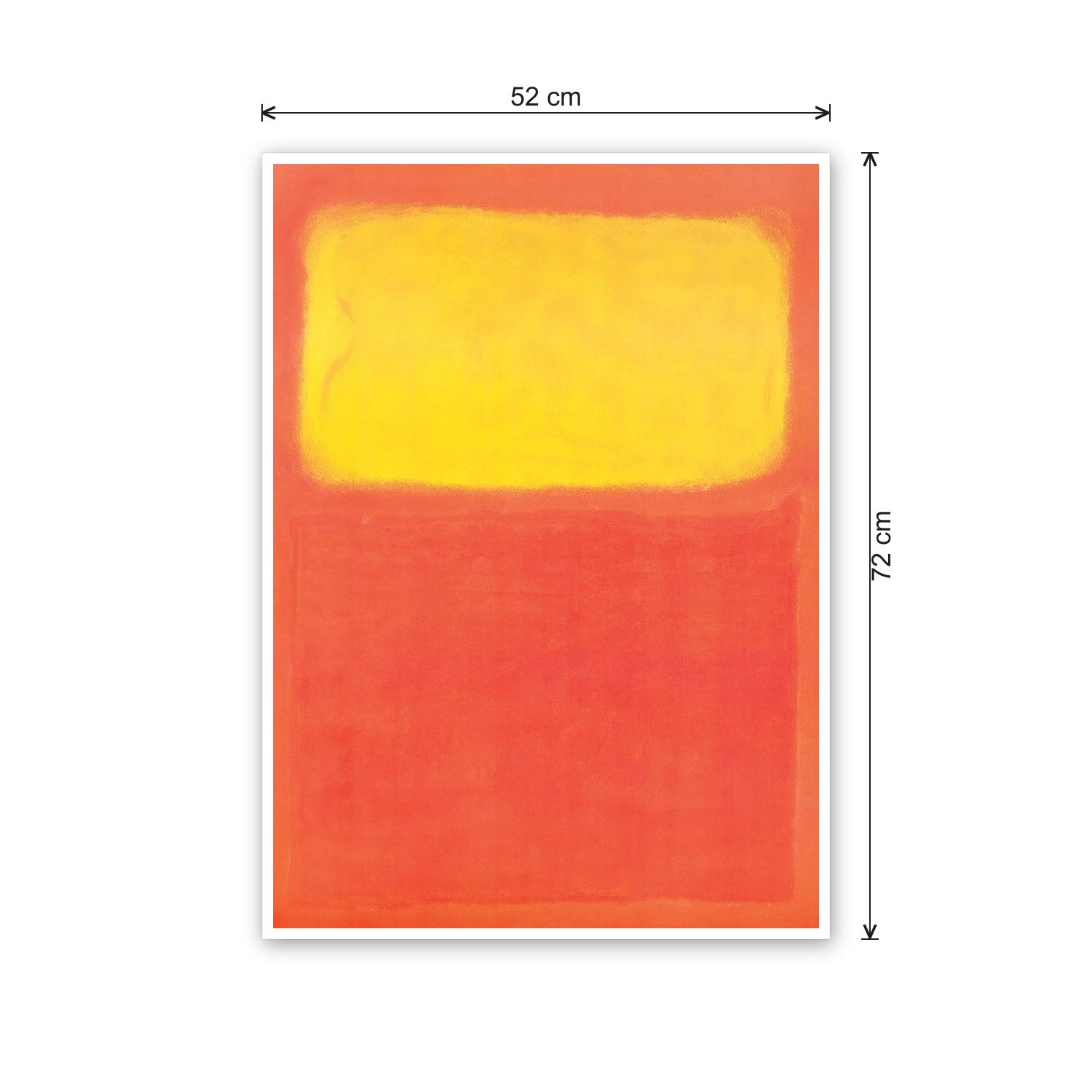 Homage to Rothko - Orange And Yellow cm 50x70 - misure