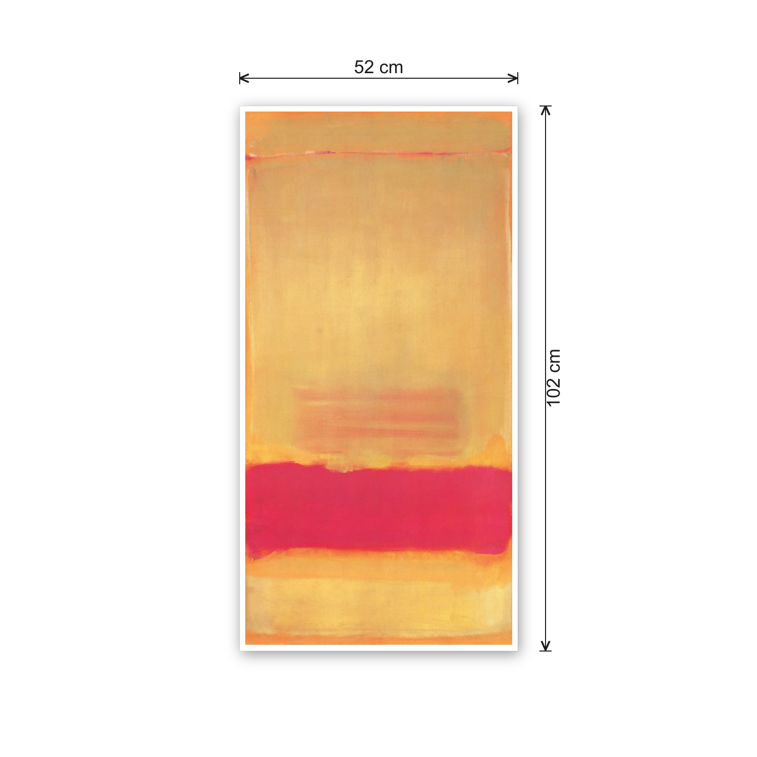 Homage to Rothko - Untitled, 1949 cm 50x100 - misure