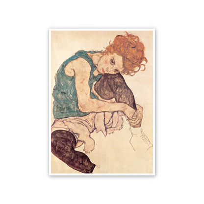 Homage to Schiele - Sitting Woman cm 50x70