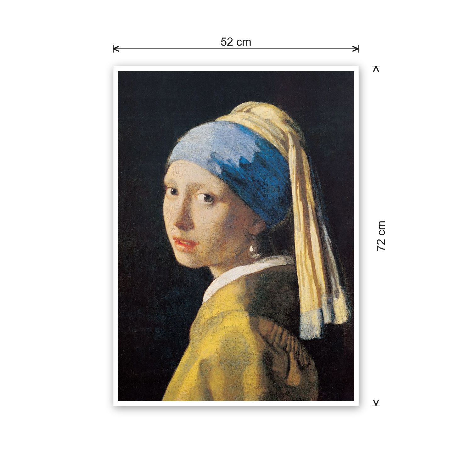 Homage to Vermeer - Girl with a Pearl Earring cm 50x70 - misure