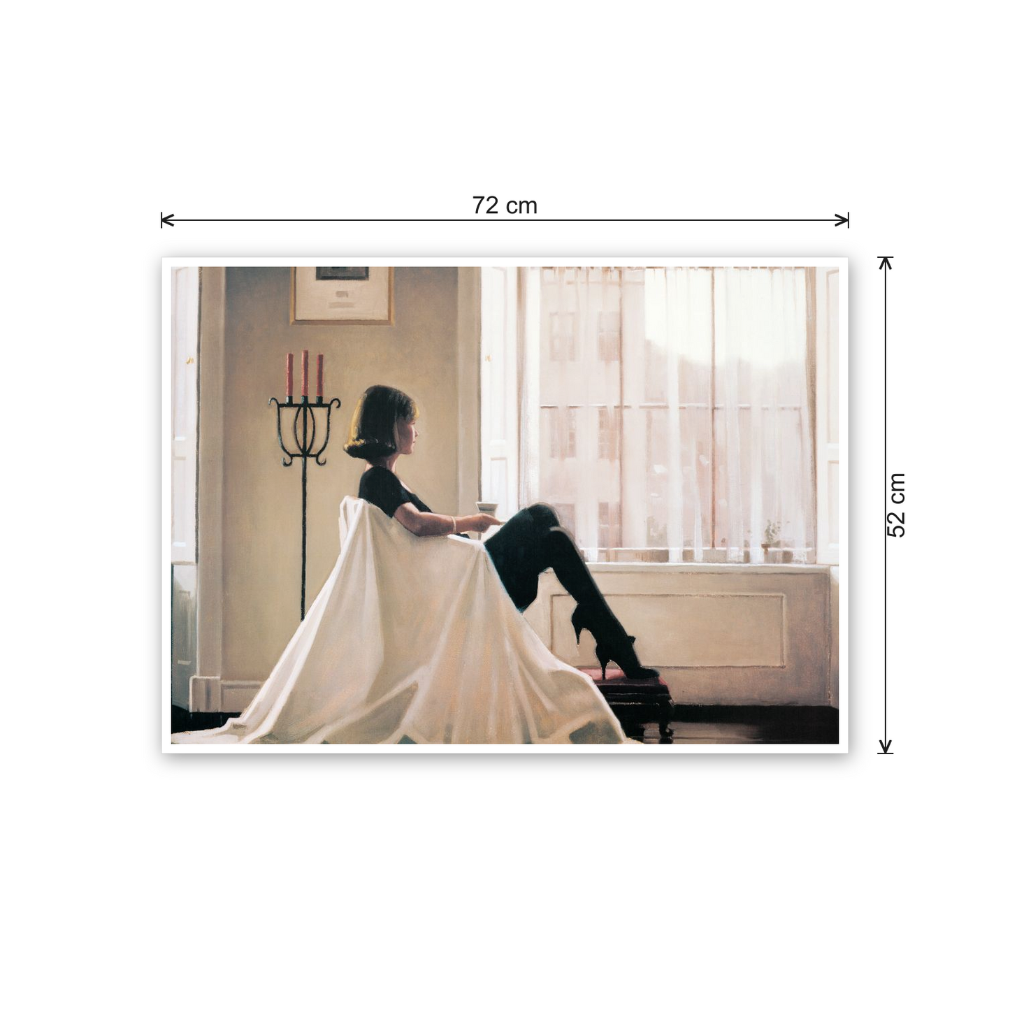 Homage to Vettriano - In Thoughts Of You cm 70x50 - misure