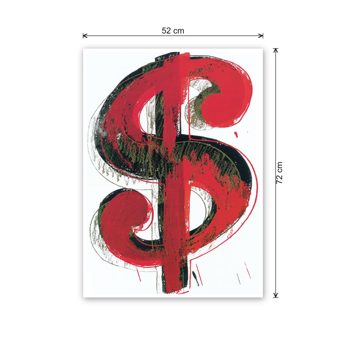 Homage to Warhol - Dollar Sign, 1981 cm 50x70 - misure