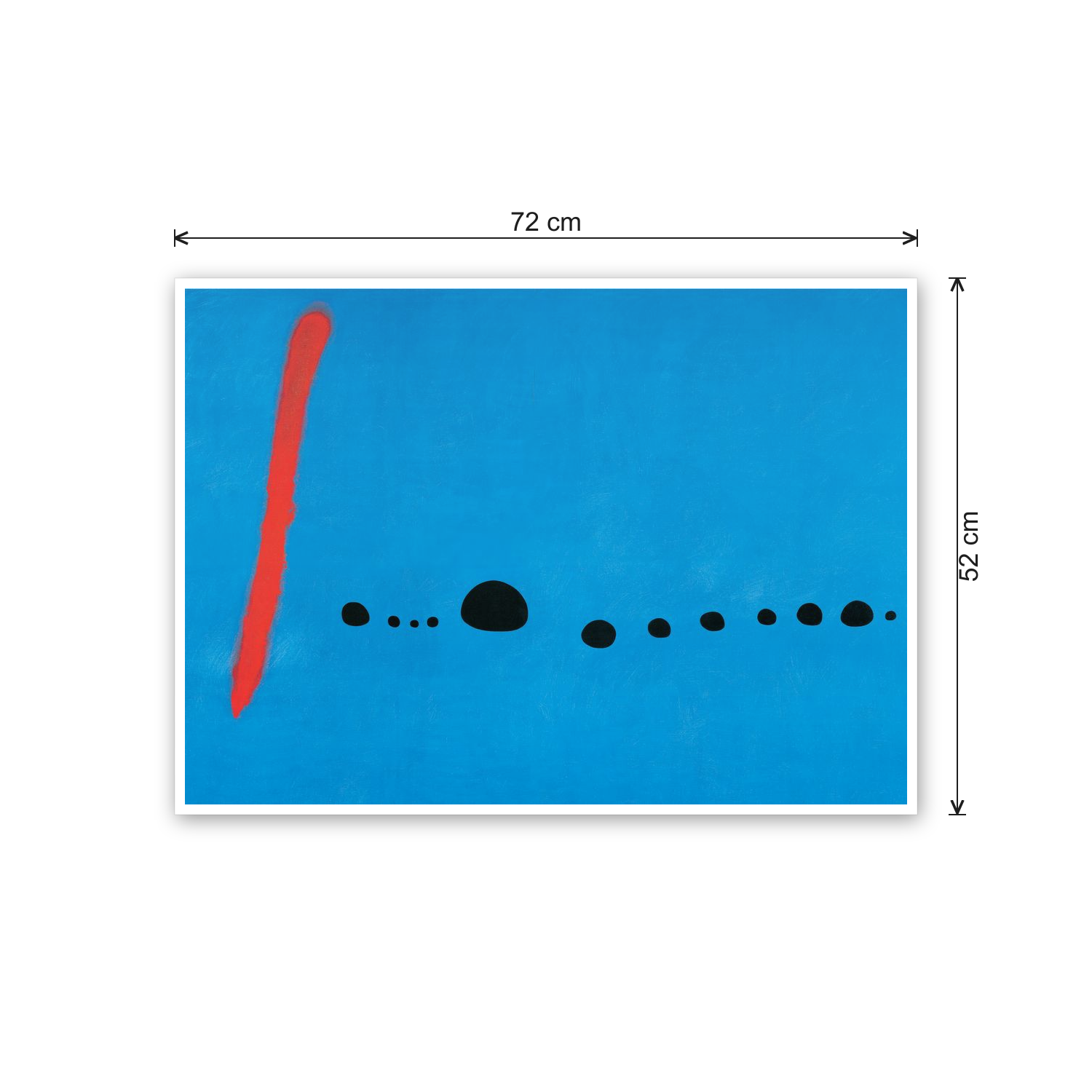 Homage to Mirò - Blue 2 cm 70x50 - misure