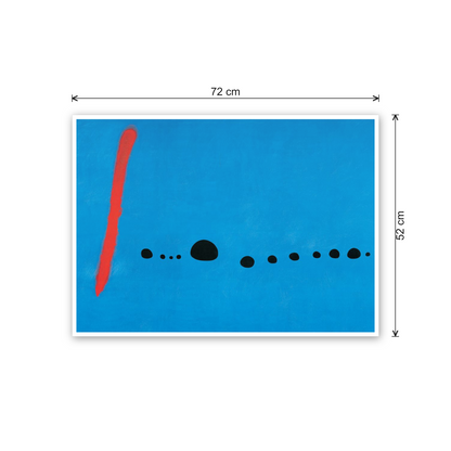 Homage to Mirò - Blue 2 cm 70x50 - misure