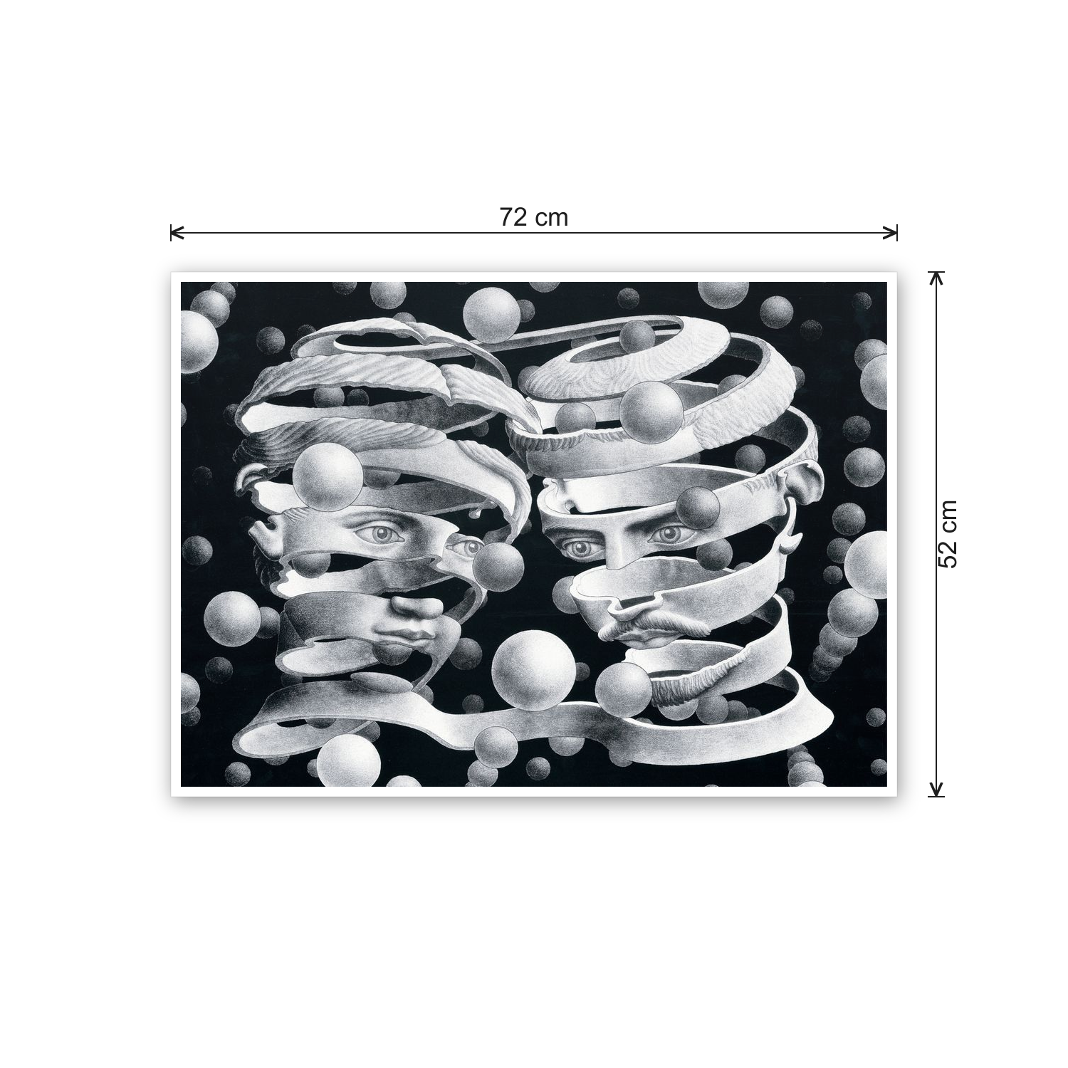 Homage to Escher - Bond Of Union, 1956 cm 70x50 - misure