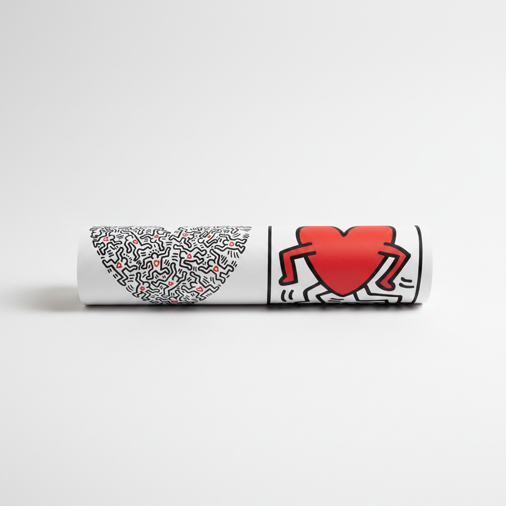 Homage to Haring - Untitled - cm 102x52 - Poster