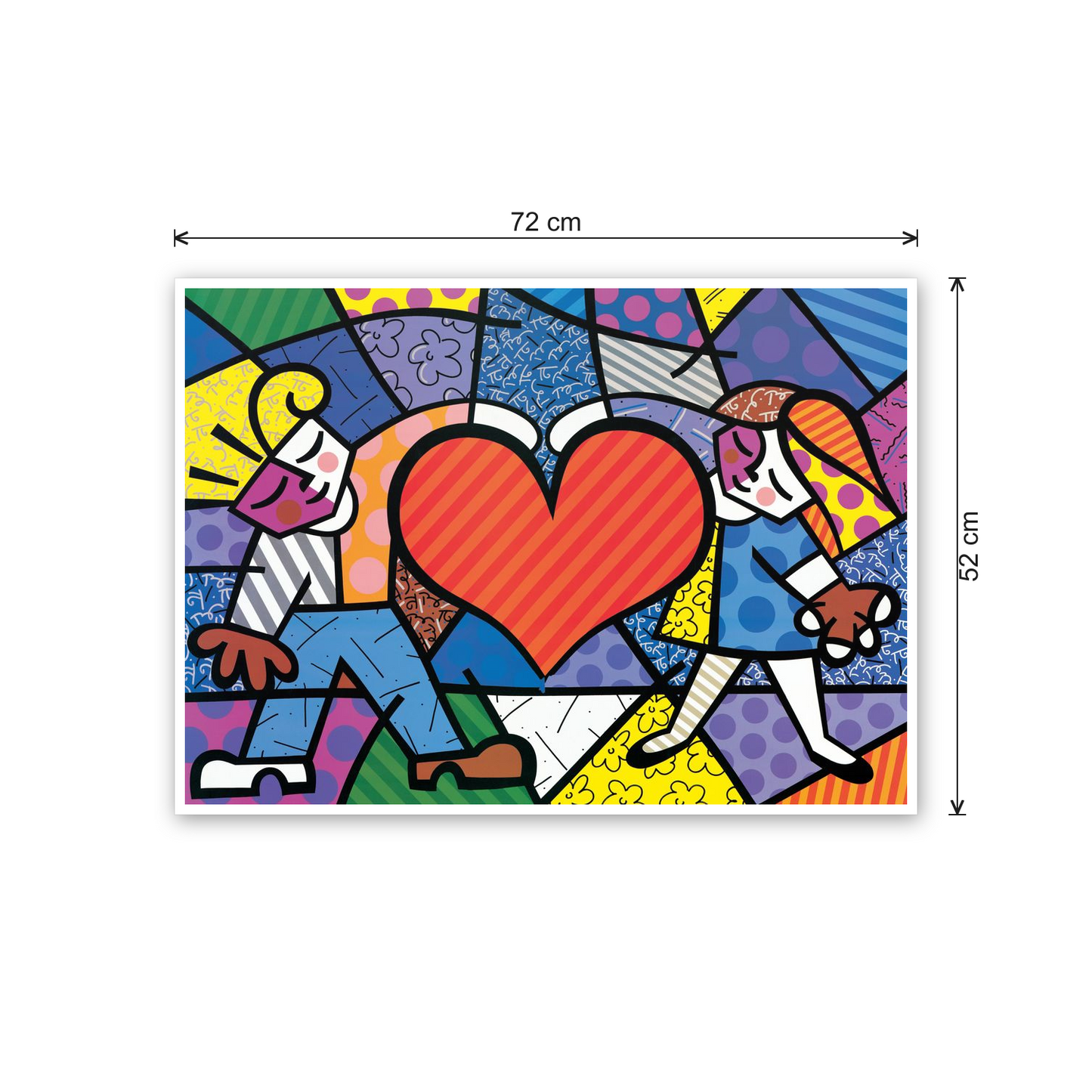Pop heArt cm 70x50 - misure