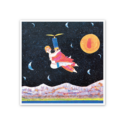 Homage to Musante - Flying Lovers over the Lake cm 50x50