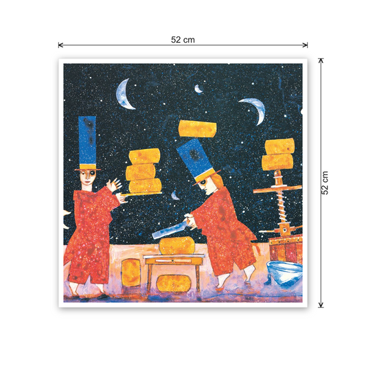 Homage to Musante - The Cheesemaker cm 50x50 - misure