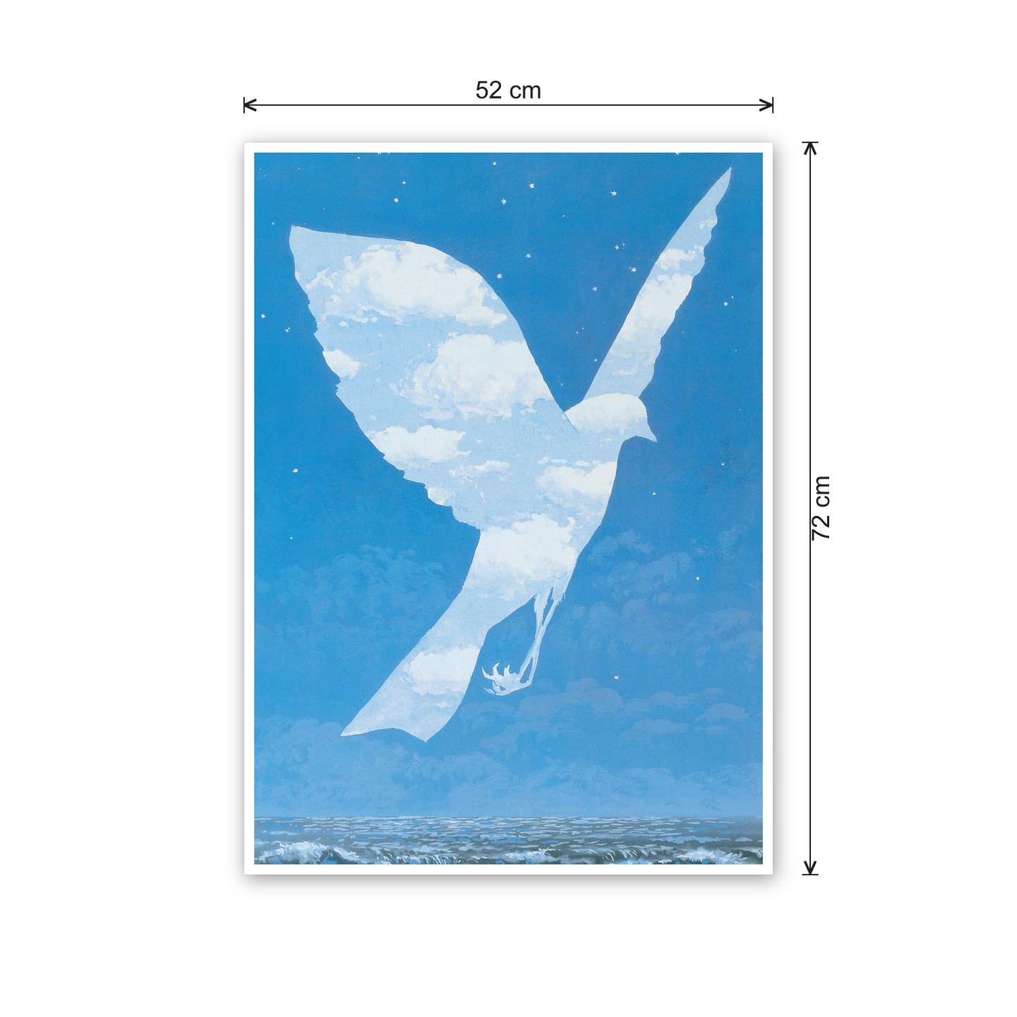 Homage to Magritte - L'Entree en Scene cm 50x70 - misure