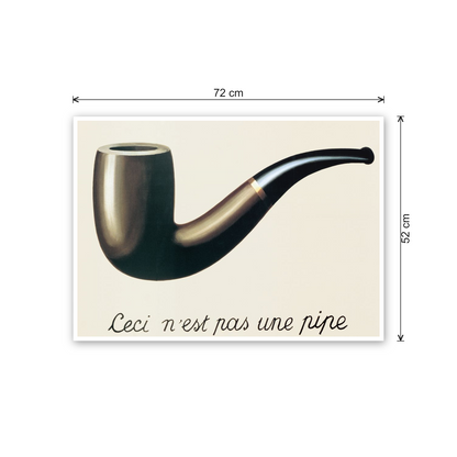 Homage to Magritte - La Trahison Des Images cm 70x50 - misure