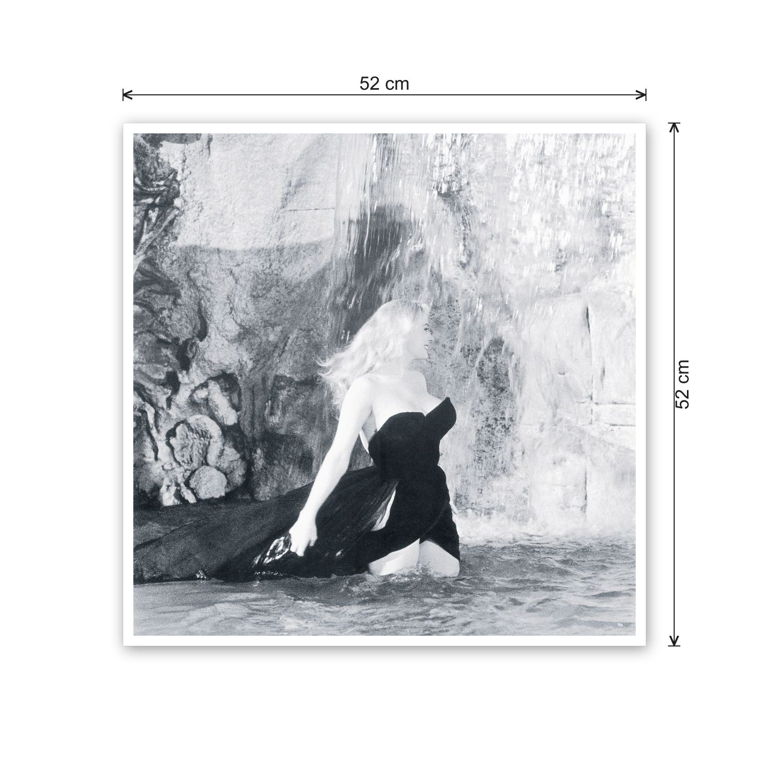 Anita Ekberg cm 50x50 - misure