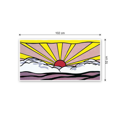 Homage to Lichtenstein - Sunrise cm 100x50 - misure