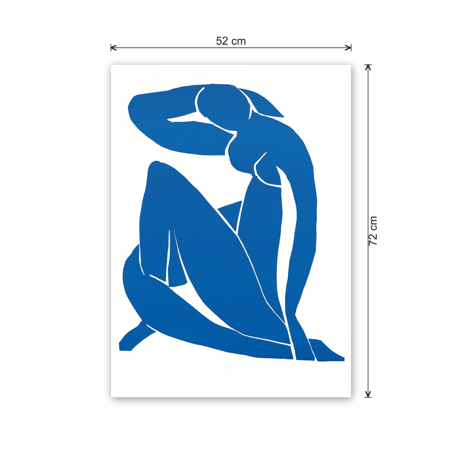 Homage to Matisse - Nu Blue II 1952 cm 50x70 - misure