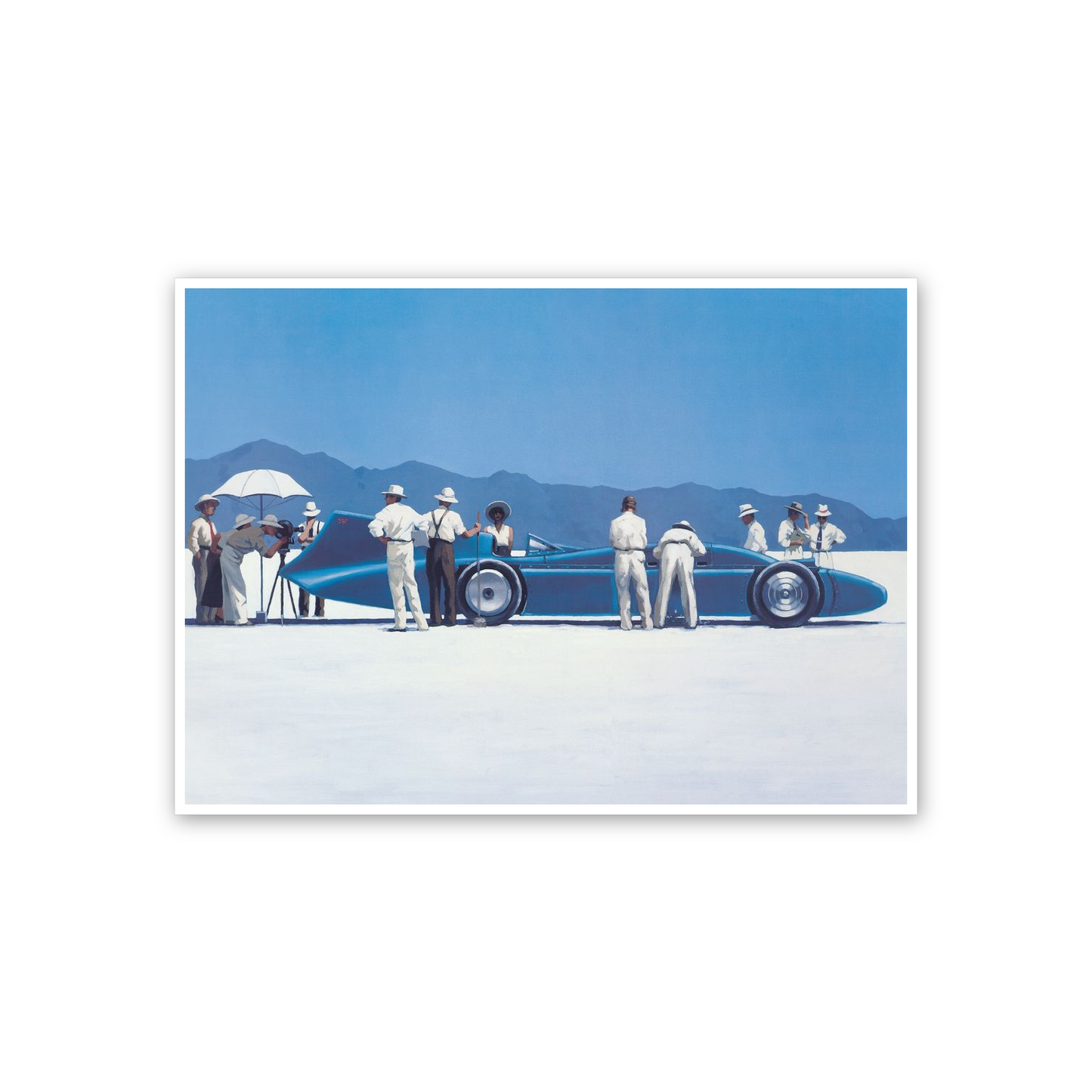 Homage to Vettriano - Bluebird At Bonneville cm 70x50