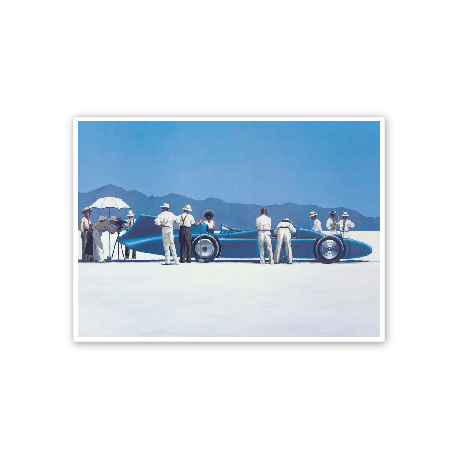 Homage to Vettriano - Bluebird At Bonneville cm 70x50