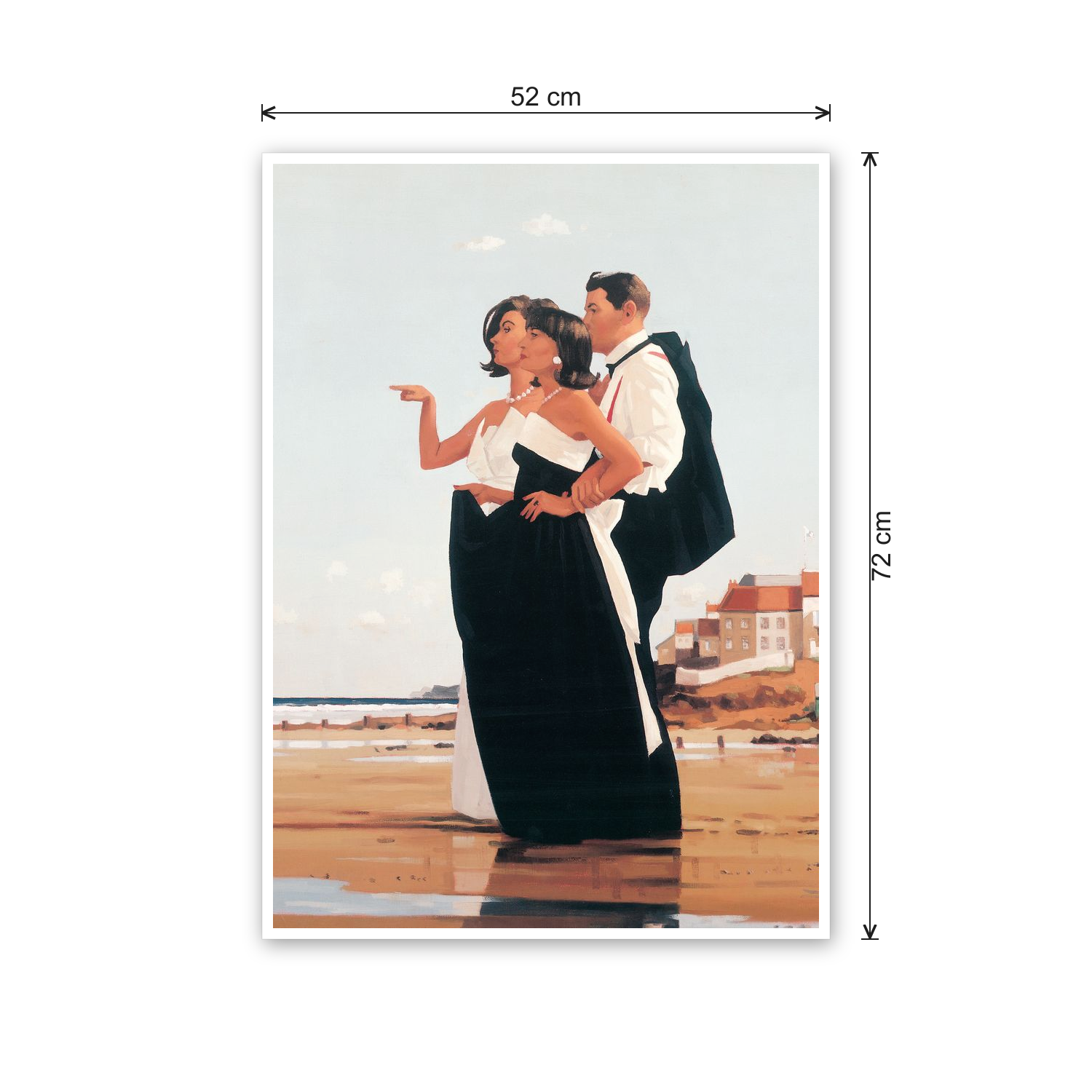 Homage to Vettriano - The Missing Man II cm 50x70 - misure
