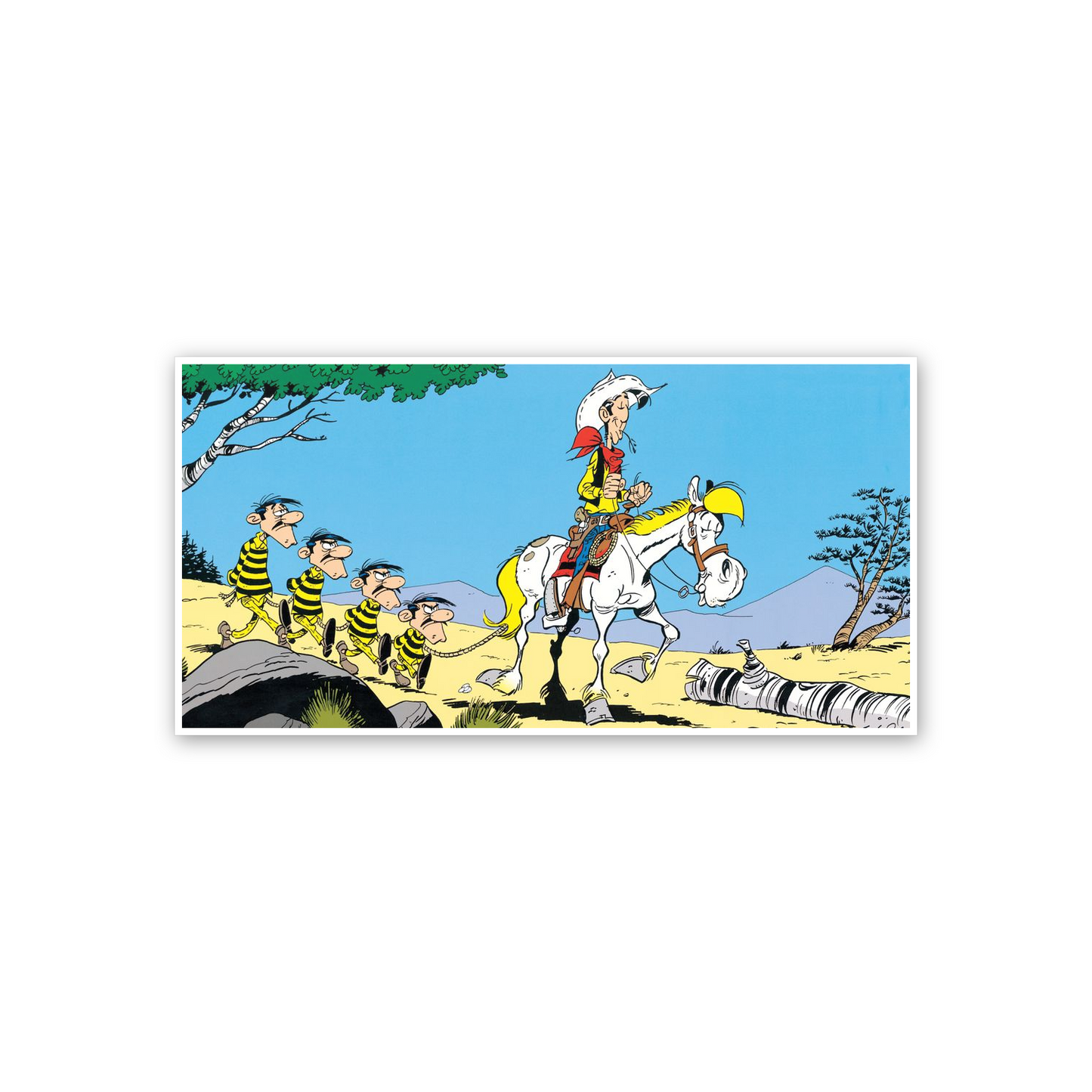 Homage to Lucky Luke e Les Daltons cm 100x50